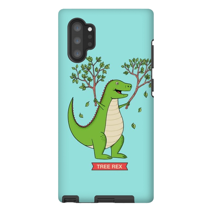 Galaxy Note 10 plus StrongFit Tree Rex Blue Version by Coffee Man