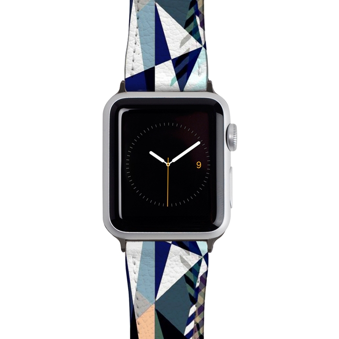 Watch 38mm / 40mm Strap PU leather Urban street art triangles collage by Oana 