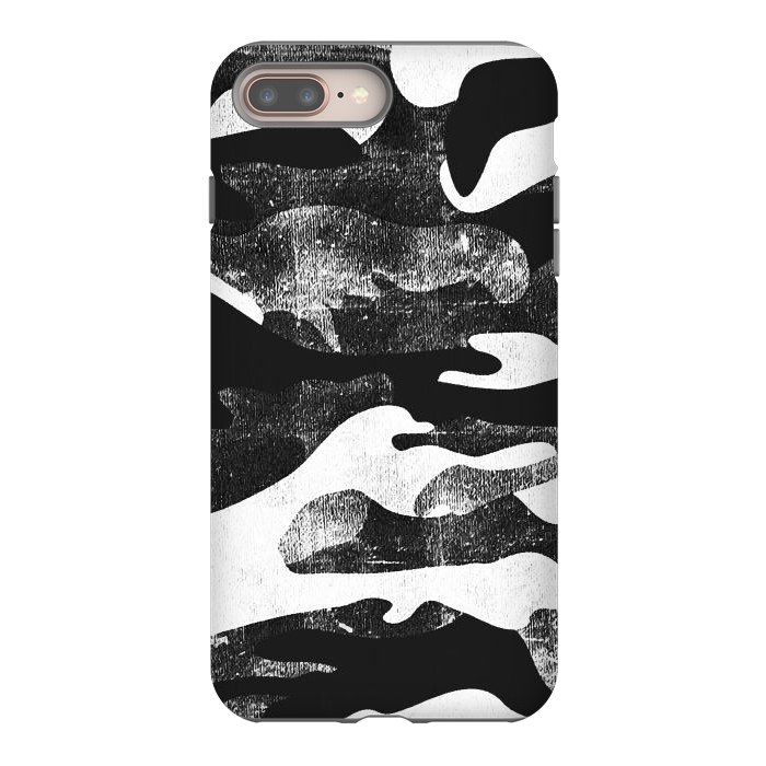 iPhone 7 plus StrongFit Textured grunge monochrome camouflage by Oana 
