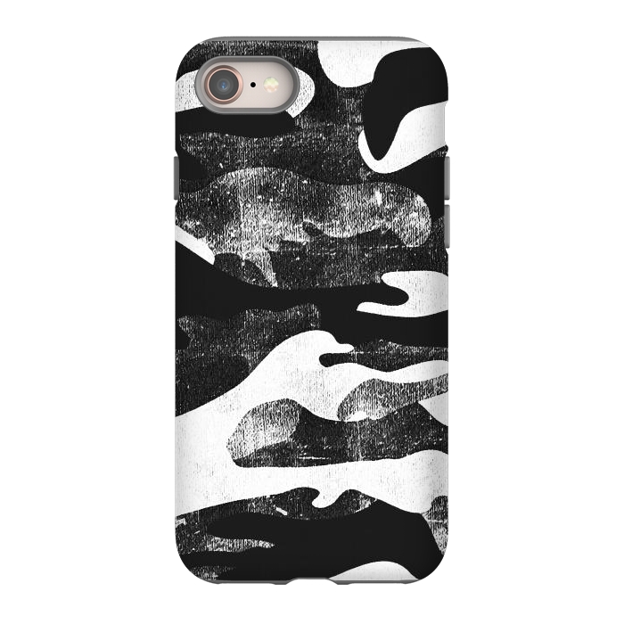 iPhone SE StrongFit Textured grunge monochrome camouflage by Oana 