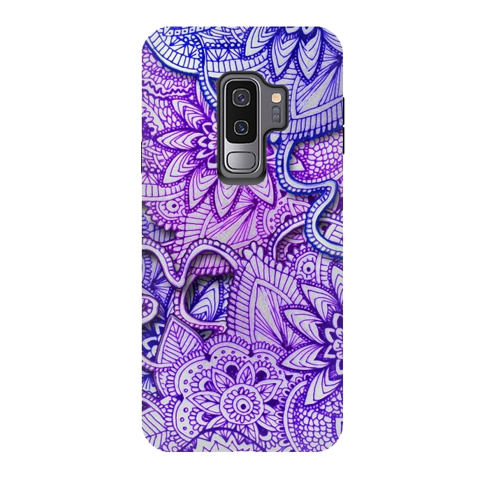 Galaxy S9 plus StrongFit Floral Doodle G582 by Medusa GraphicArt