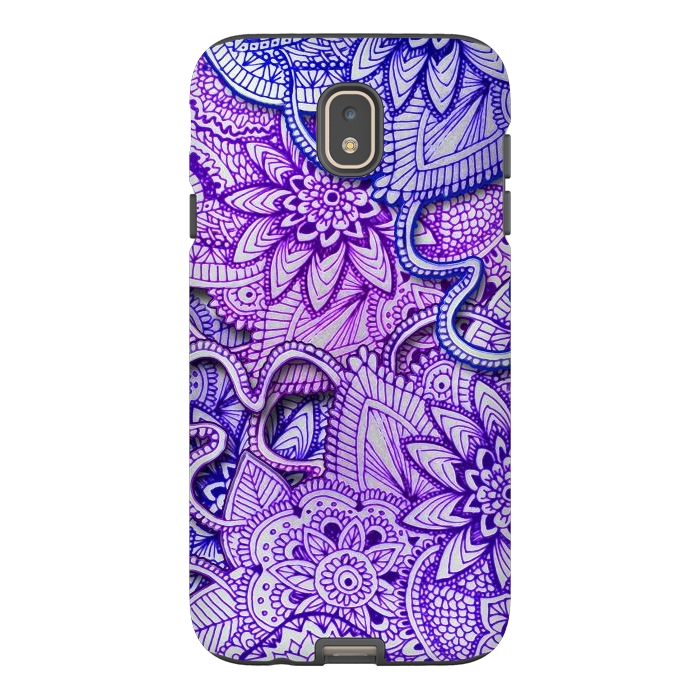 Galaxy J7 StrongFit Floral Doodle G582 by Medusa GraphicArt