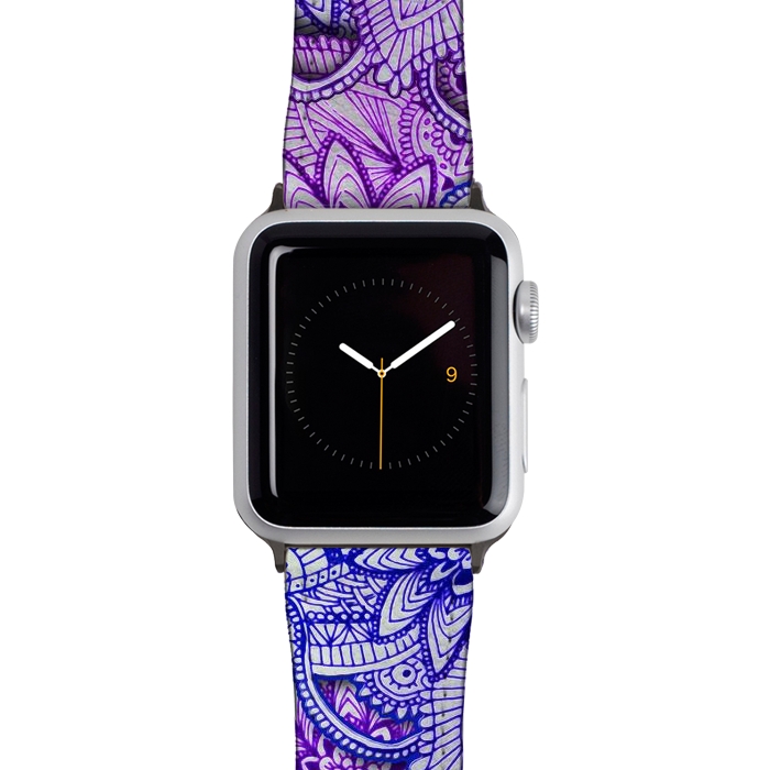Watch 38mm / 40mm Strap PU leather Floral Doodle G582 by Medusa GraphicArt