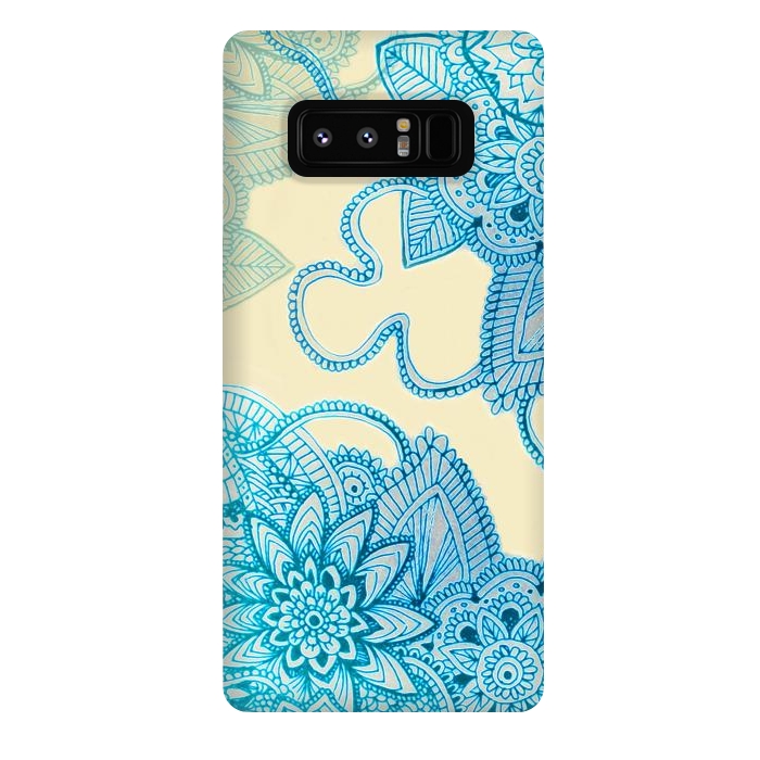 Galaxy Note 8 StrongFit Floral Doodle G580 by Medusa GraphicArt