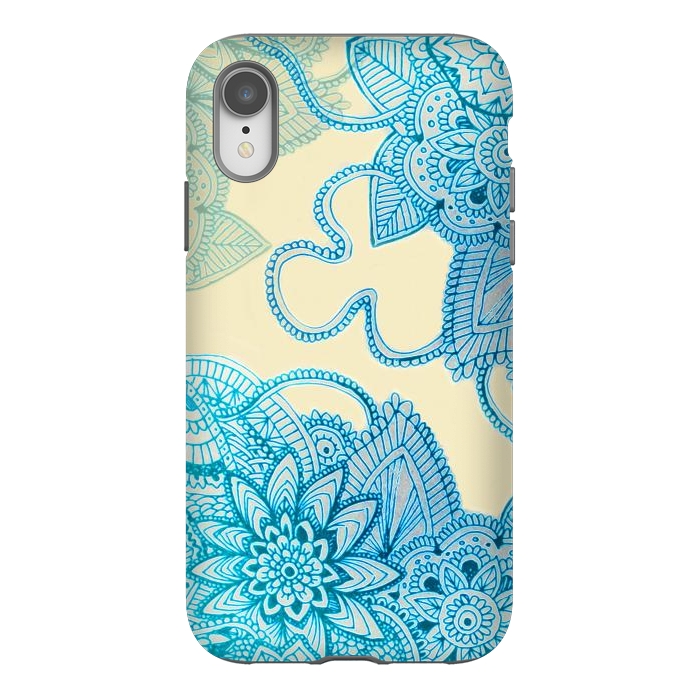 iPhone Xr StrongFit Floral Doodle G580 by Medusa GraphicArt