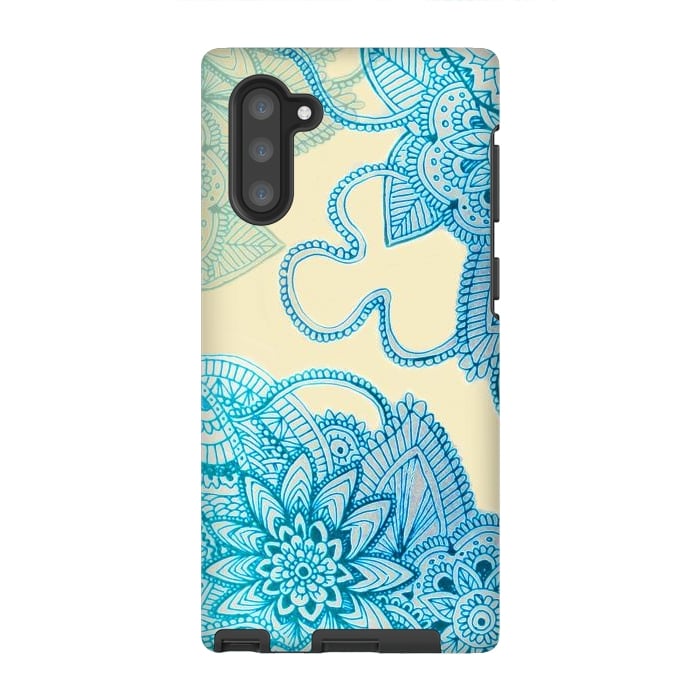 Galaxy Note 10 StrongFit Floral Doodle G580 by Medusa GraphicArt