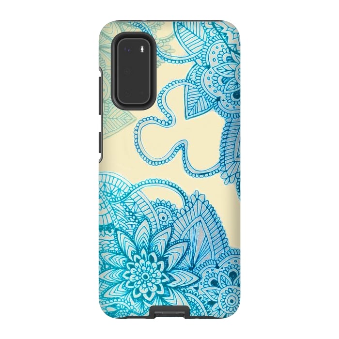 Galaxy S20 StrongFit Floral Doodle G580 by Medusa GraphicArt