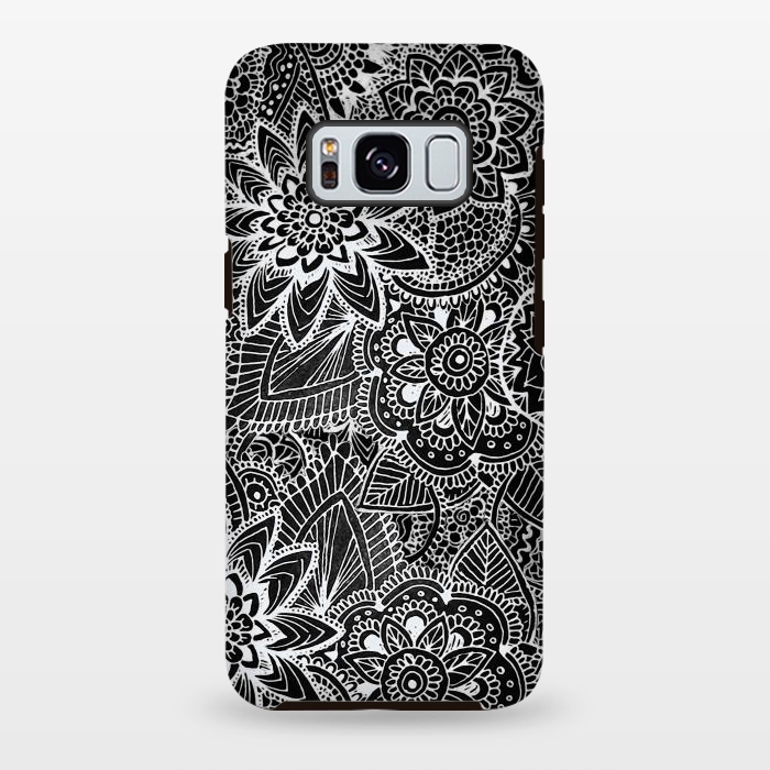 Galaxy S8 plus StrongFit Floral Doodle G581 by Medusa GraphicArt
