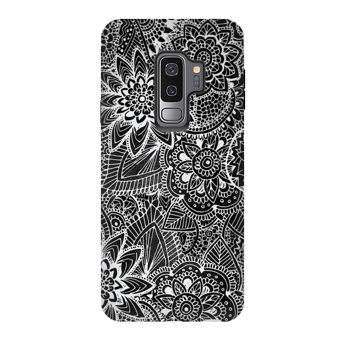 Galaxy S9 plus StrongFit Floral Doodle G581 by Medusa GraphicArt