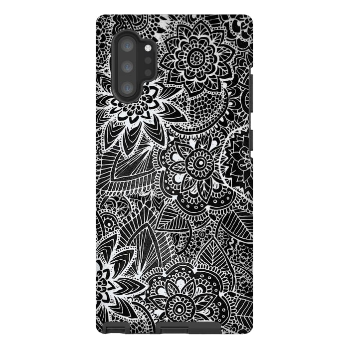 Galaxy Note 10 plus StrongFit Floral Doodle G581 by Medusa GraphicArt