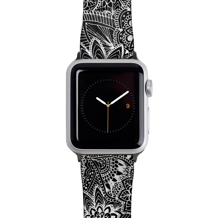 Watch 38mm / 40mm Strap PU leather Floral Doodle G581 by Medusa GraphicArt