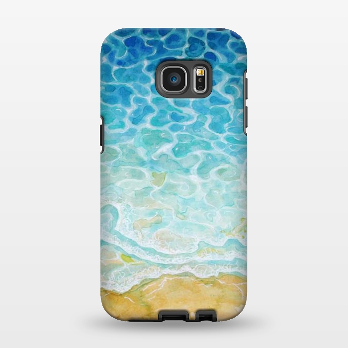 Galaxy S7 EDGE StrongFit Watercolor Sea G564 by Medusa GraphicArt