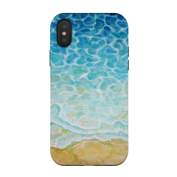 iPhone Xs / X StrongFit Watercolor Sea G564 by Medusa GraphicArt