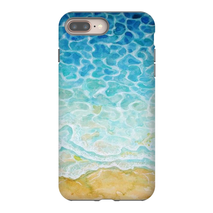 iPhone 8 plus StrongFit Watercolor Sea G564 by Medusa GraphicArt