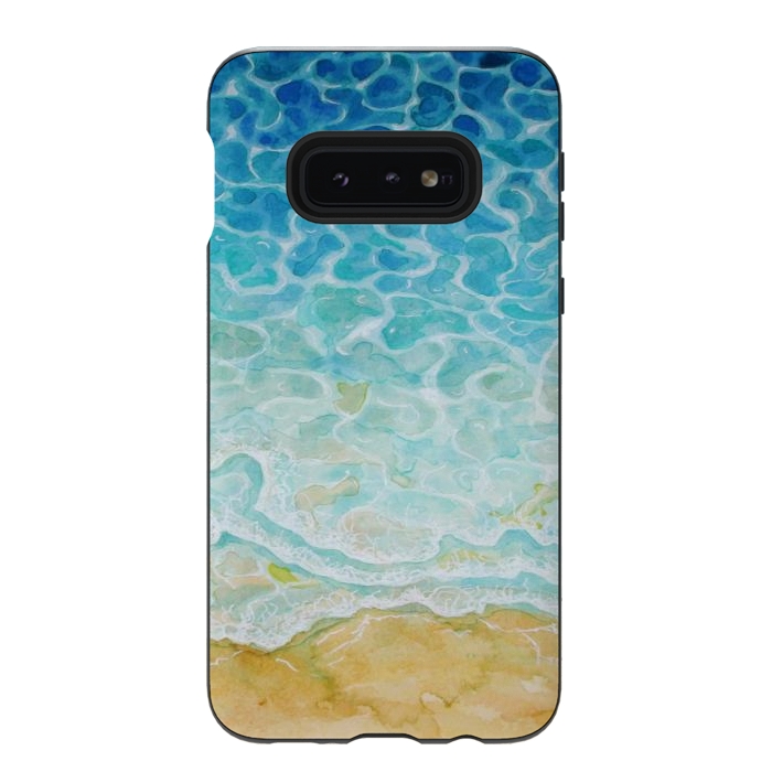 Galaxy S10e StrongFit Watercolor Sea G564 by Medusa GraphicArt