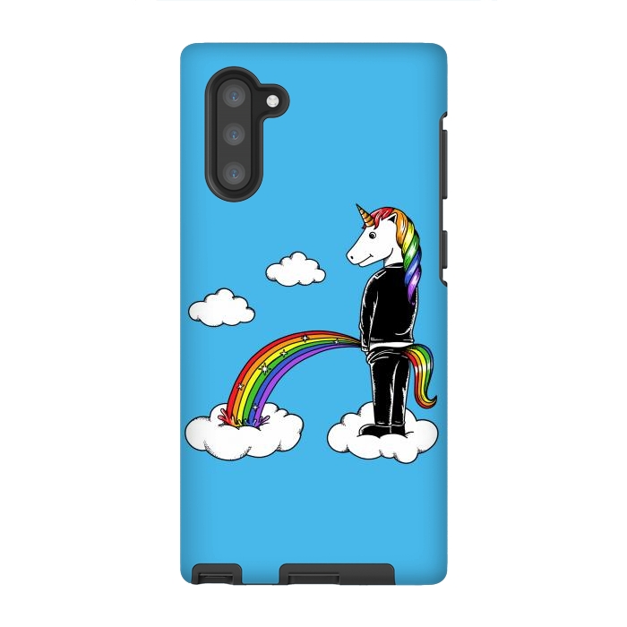 Galaxy Note 10 StrongFit Unicorn Rainbow Blue by Coffee Man