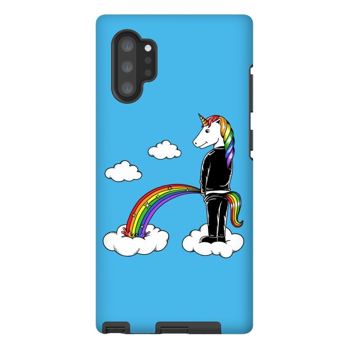 Galaxy Note 10 plus StrongFit Unicorn Rainbow Blue by Coffee Man