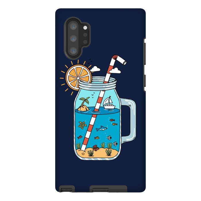 Galaxy Note 10 plus StrongFit Drink Landscape Blue by Coffee Man