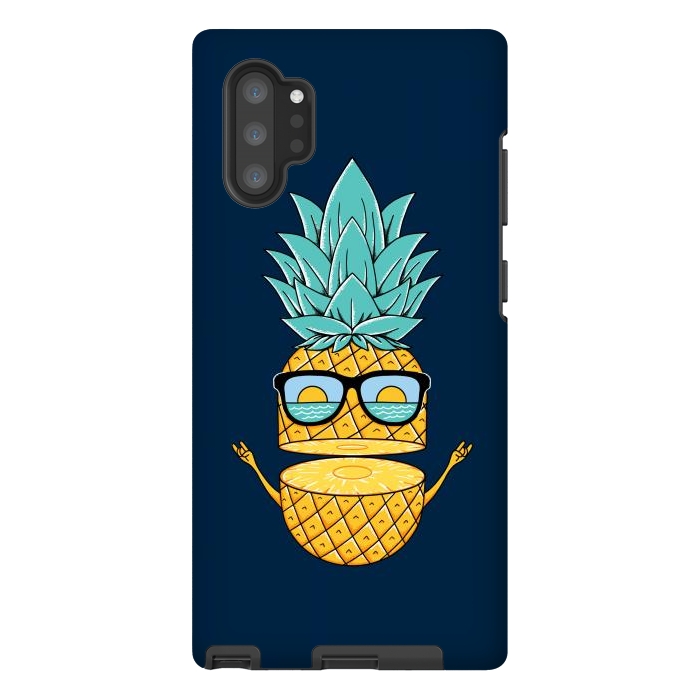 Galaxy Note 10 plus StrongFit Pineapple Sunglasses Blue by Coffee Man