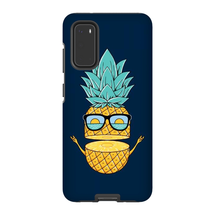 Galaxy S20 StrongFit Pineapple Sunglasses Blue by Coffee Man