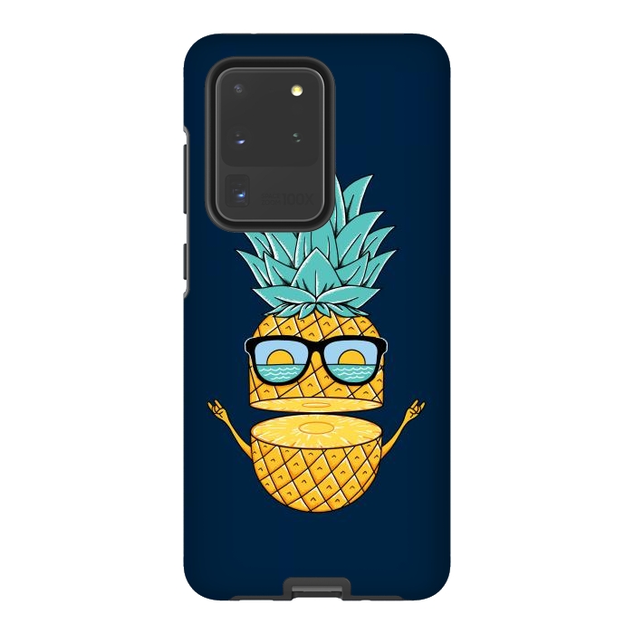 Galaxy S20 Ultra StrongFit Pineapple Sunglasses Blue by Coffee Man