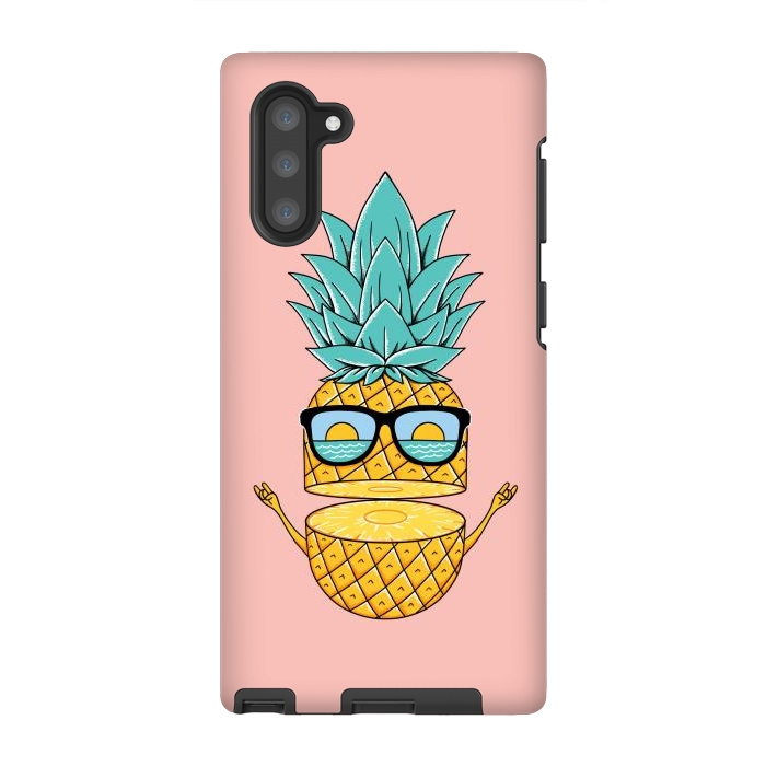 Galaxy Note 10 StrongFit Pineapple Sunglasses Pink by Coffee Man