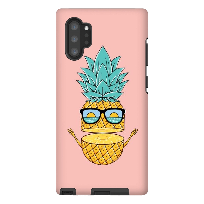 Galaxy Note 10 plus StrongFit Pineapple Sunglasses Pink by Coffee Man