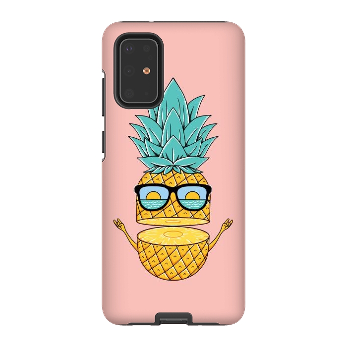 Galaxy S20 Plus StrongFit Pineapple Sunglasses Pink by Coffee Man