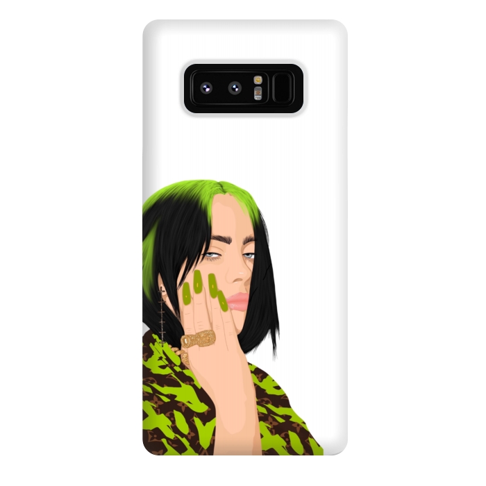 Galaxy Note 8 StrongFit Billie eilish green by Jms