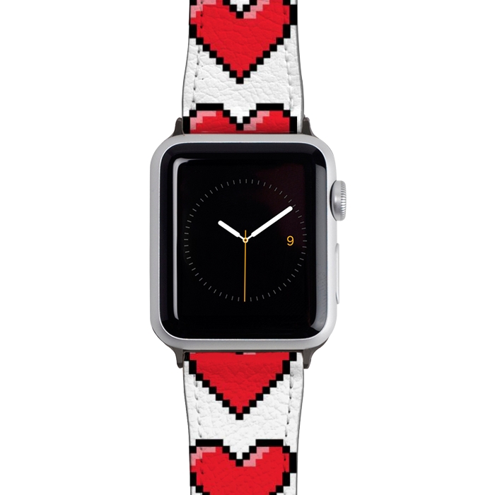 Watch 42mm / 44mm Strap PU leather Pixel love by Laura Nagel