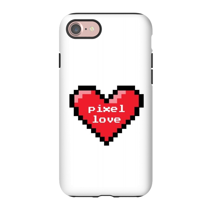 iPhone 7 StrongFit Pixel love by Laura Nagel