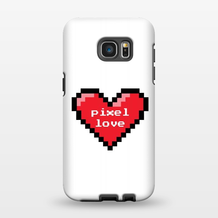 Galaxy S7 EDGE StrongFit Pixel love by Laura Nagel