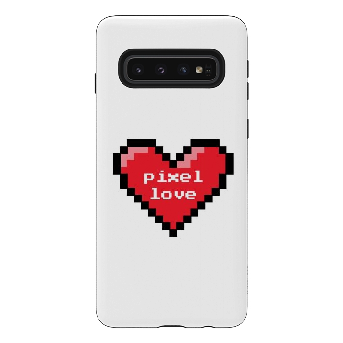 Galaxy S10 StrongFit Pixel love by Laura Nagel