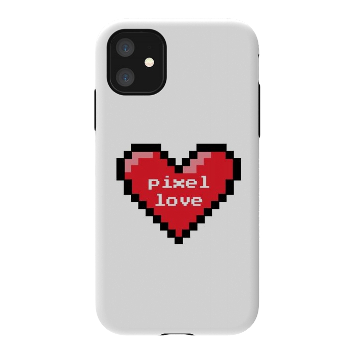 iPhone 11 StrongFit Pixel love by Laura Nagel