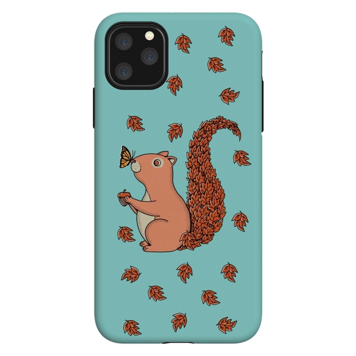 iPhone 11 Pro Max StrongFit Squirrel and Butterfly by Coffee Man