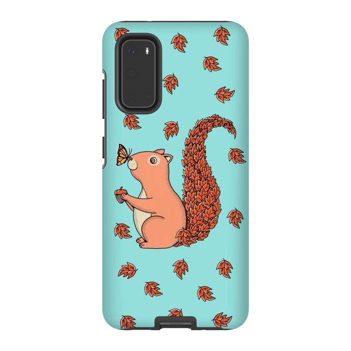 Galaxy S20 StrongFit Squirrel and Butterfly by Coffee Man