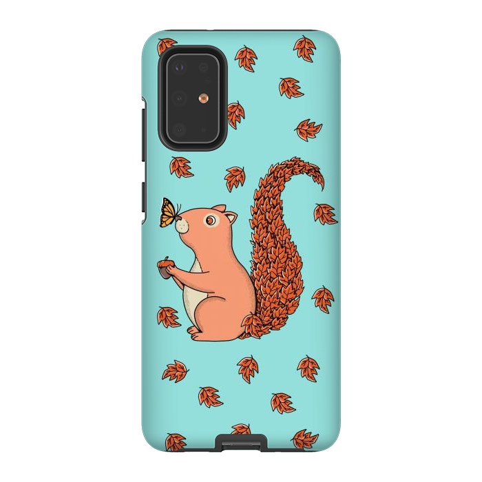 Galaxy S20 Plus StrongFit Squirrel and Butterfly by Coffee Man
