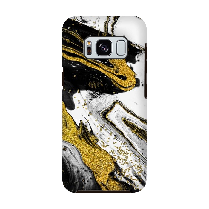 Galaxy S8 StrongFit Luxe Black and Gold by Ashley Camille