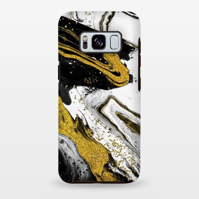 Galaxy S8 plus StrongFit Luxe Black and Gold by Ashley Camille