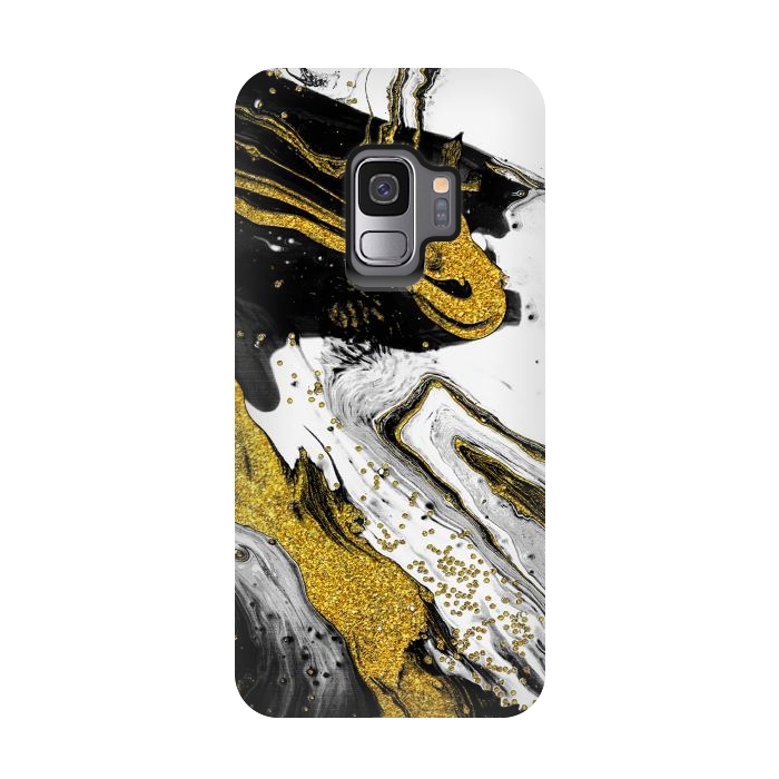 Galaxy S9 StrongFit Luxe Black and Gold by Ashley Camille