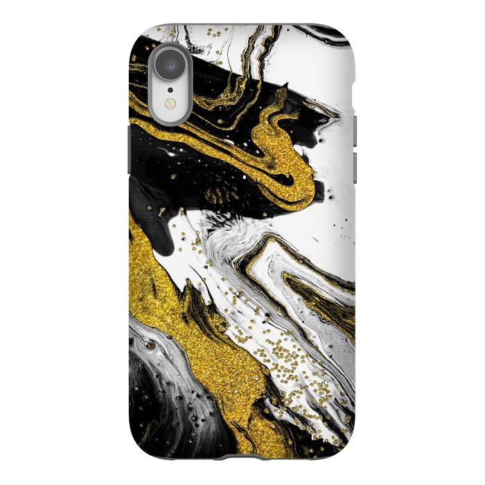 iPhone Xr StrongFit Luxe Black and Gold by Ashley Camille