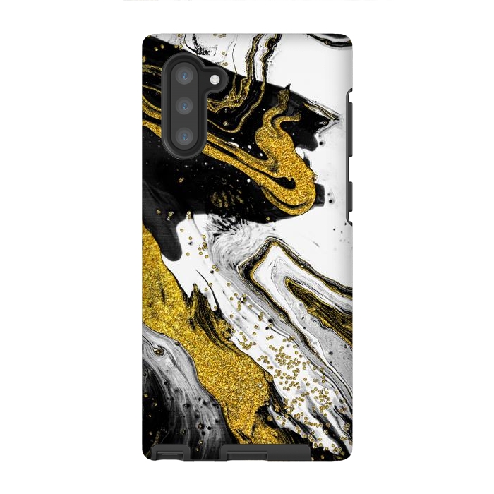 Galaxy Note 10 StrongFit Luxe Black and Gold by Ashley Camille