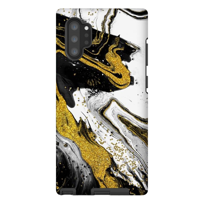 Galaxy Note 10 plus StrongFit Luxe Black and Gold by Ashley Camille
