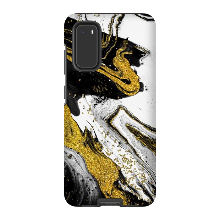 Galaxy S20 StrongFit Luxe Black and Gold by Ashley Camille