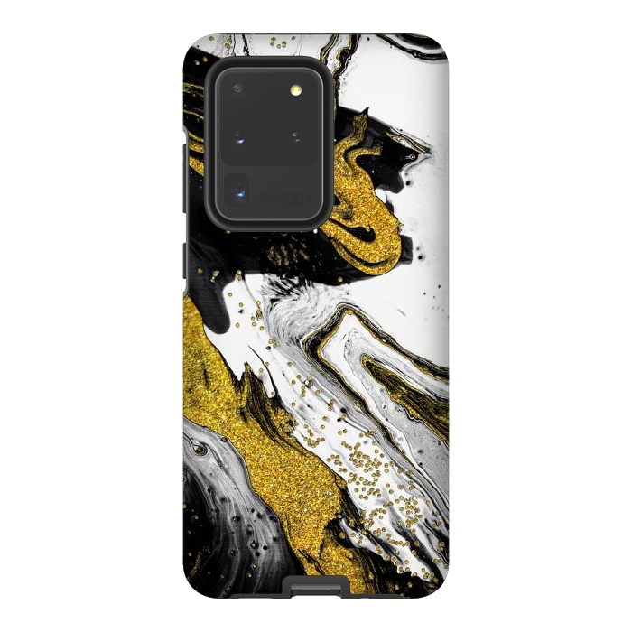 Galaxy S20 Ultra StrongFit Luxe Black and Gold by Ashley Camille