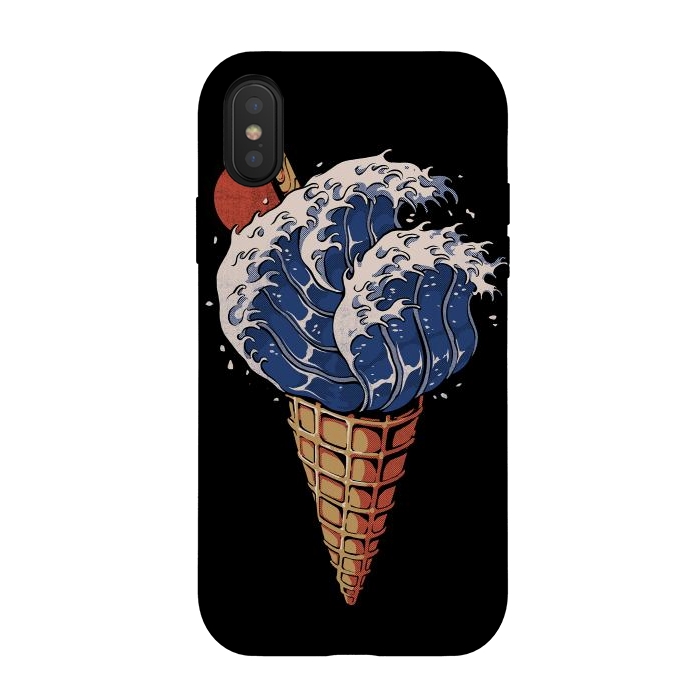 iPhone Xs / X StrongFit Kanagawa Ice Cream  by Ilustrata