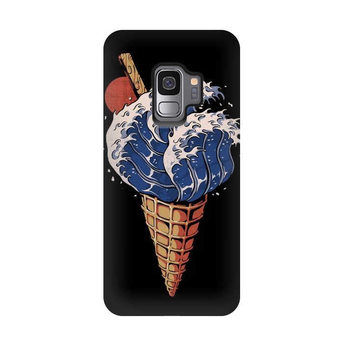 Galaxy S9 StrongFit Kanagawa Ice Cream  by Ilustrata