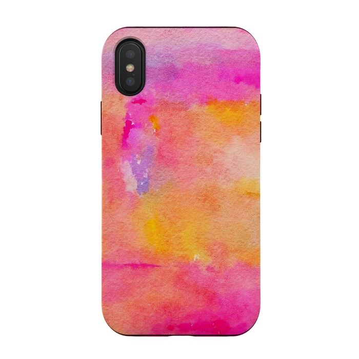 iPhone Xs / X StrongFit Be A Rainbow In Someone's Cloud | Modern Bohemian Watercolor Painting Optimism Positivity Good Vibes by Uma Prabhakar Gokhale