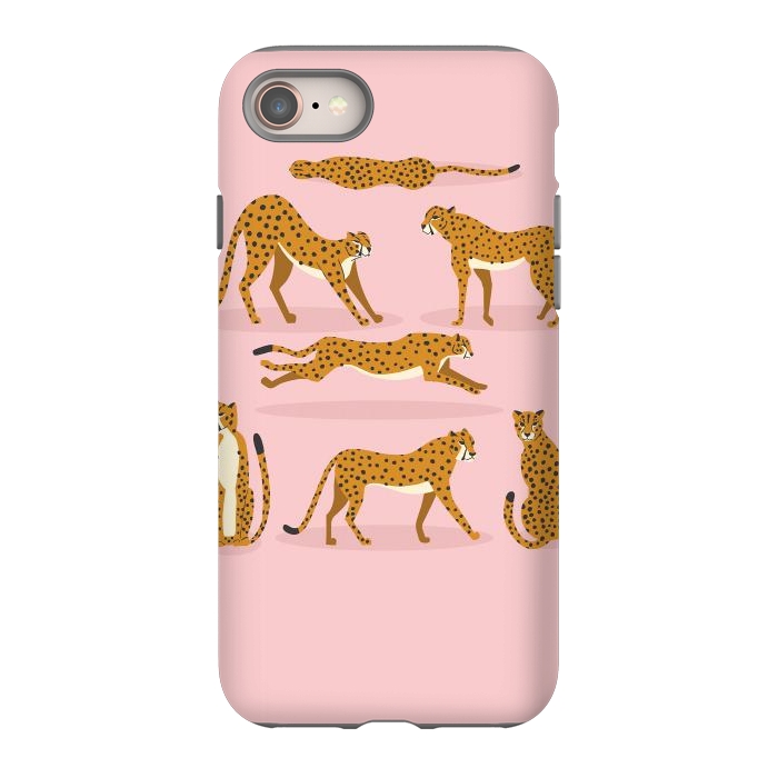 iPhone SE StrongFit Cheetahs on pink  by Jelena Obradovic