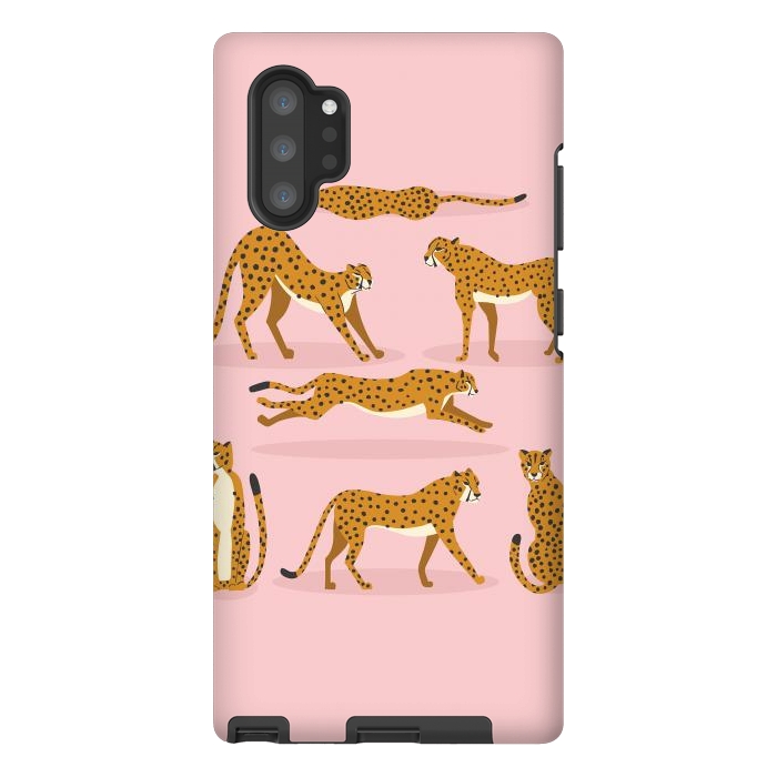 Galaxy Note 10 plus StrongFit Cheetahs on pink  by Jelena Obradovic